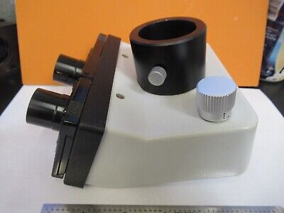 LEITZ GERMANY TRINOCULAR HEAD MICROSCOPE PART OPTICS AS PICTURED &85-B-36