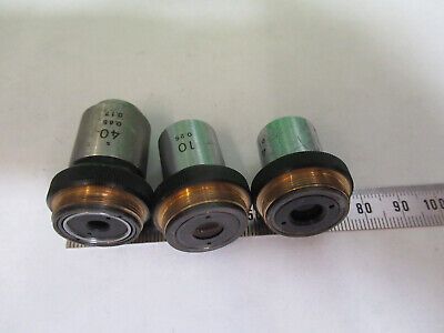 LOT NIKON JAPAN 4X 10X 40X OBJECTIVE OPTICS MICROSCOPE PART AS PICTURED #Z9-A-72