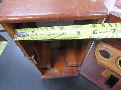 EMPTY BAUSCH LOMB WOOD CABINET ANTIQUE MICROSCOPE PART AS PICTURED #TB-5