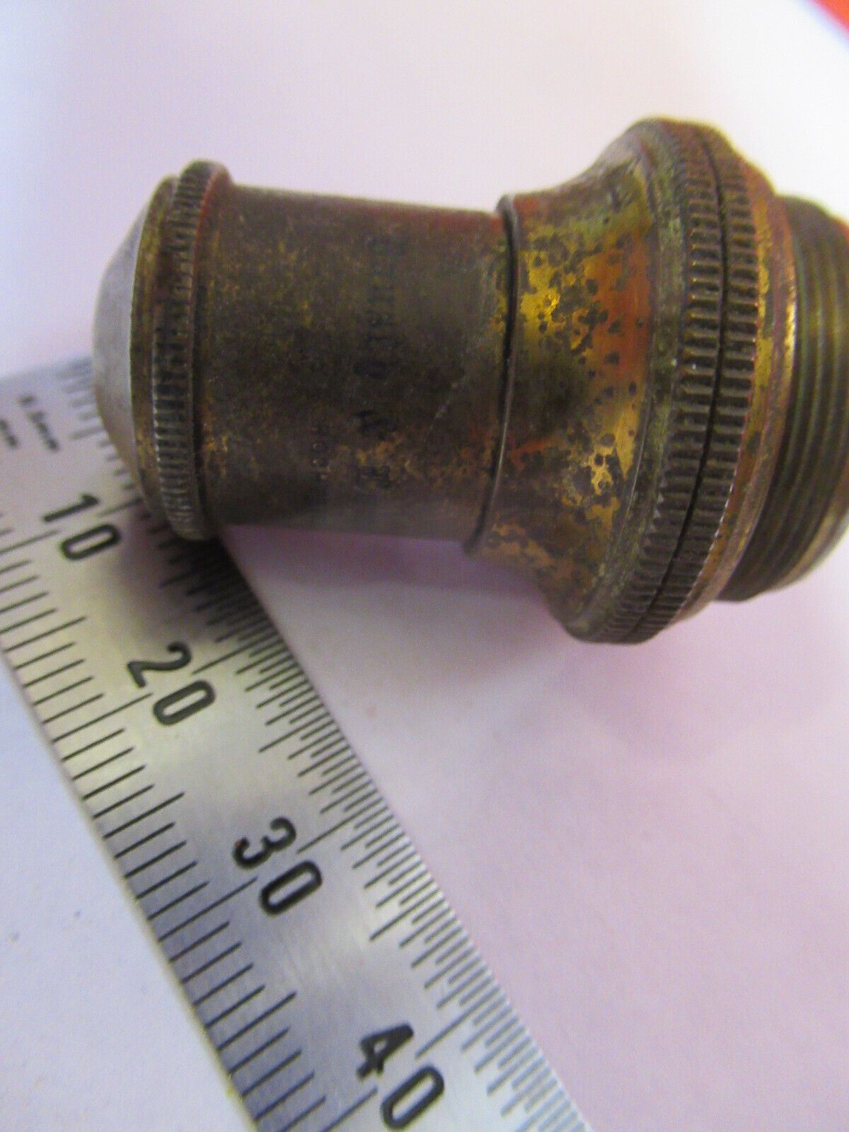 ANTIQUE  BRASS BAUSCH LOMB OBJECTIVE 2/3 MICROSCOPE PART AS PICTURED G4-A-113