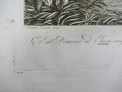 ANTIQUE ETCHING ITALIA ROME CIRCA 1810 GASPARD DUGHET PIETRO PARBONI AS PIC iii