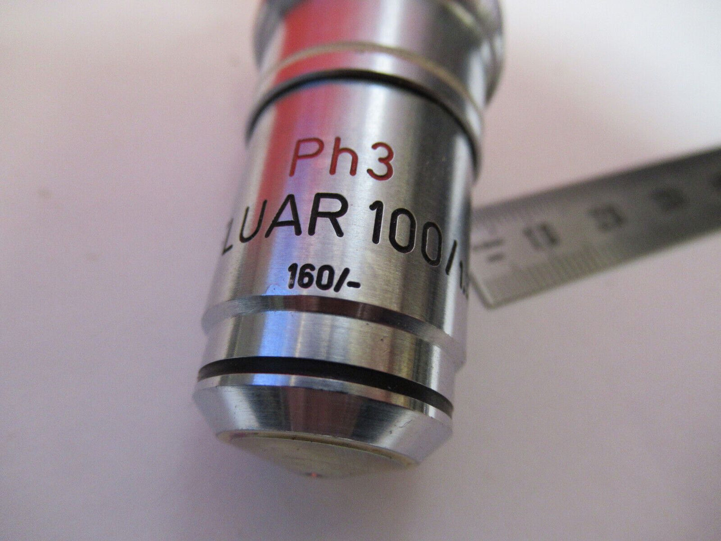 ZEISS GERMANY PHASE PH3 100X /160 OBJECTIVE MICROSCOPE PART AS PICTURED F8-C-26