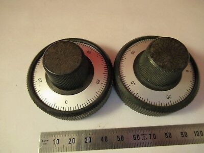 ZEISS GERMANY SET OF KNOBS MICROSCOPE PART AS PICTURED #66-A-71B