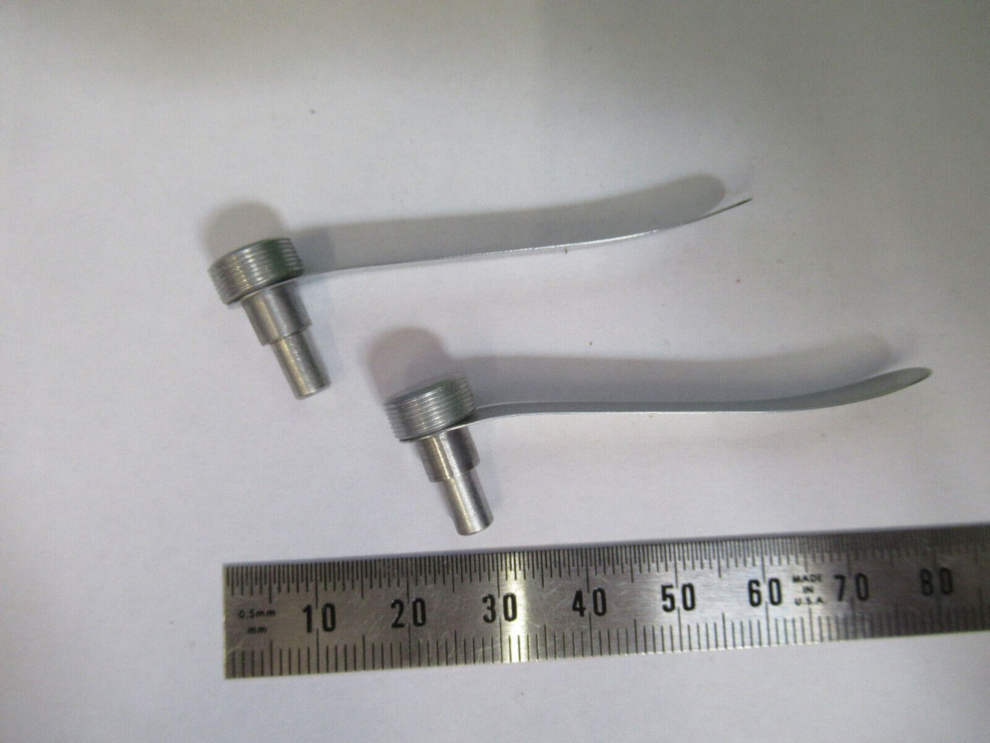 BAUSCH LOMB PAIR CLIPS for VINTAGE MICROSCOPE PART AS PICTURED &R6-A-91