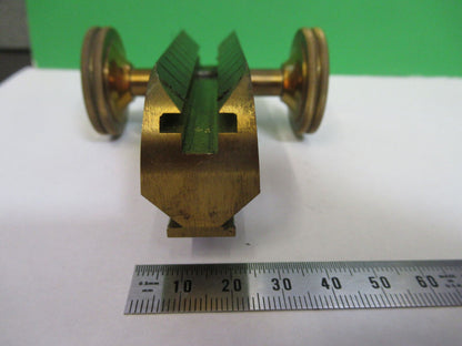 SPENCER ANTIQUE  BRASS STAGE SUPPORT MICROSCOPE PART AS PICTURED &R7-B-19Ax