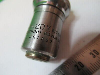 BAUSCH LOMB 20X LENS OBJECTIVE OPTICS MICROSCOPE PART AS PICTURED &Z1-A-23