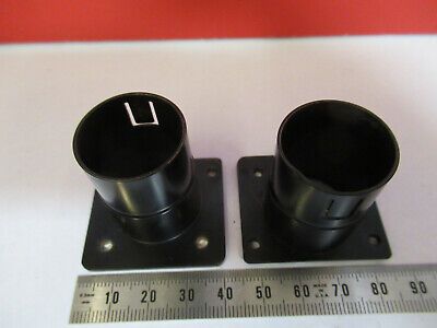 LEITZ WETZLAR BRASS PAIR OCULAR HOLDER HEAD MICROSCOPE PART AS PICTURED &B2-A-20