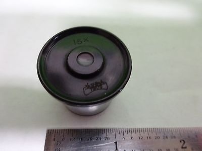 MICROSCOPE PART YASHIMA TOKYO EYEPIECE OCULAR 15X OPTICS AS IS BIN#Y6-E-06