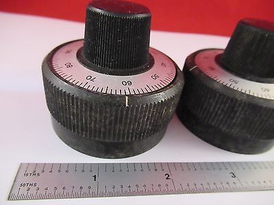 AS PICTURED PAIR MICROSCOPE PART KNOBS ZEISS GERMANY OPTICS a#F7-02