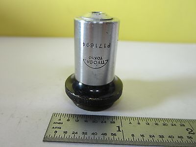 MICROSCOPE PART OBJECTIVE TIYODA JAPAN 20X OPTICS AS IS BIN#31-B-28