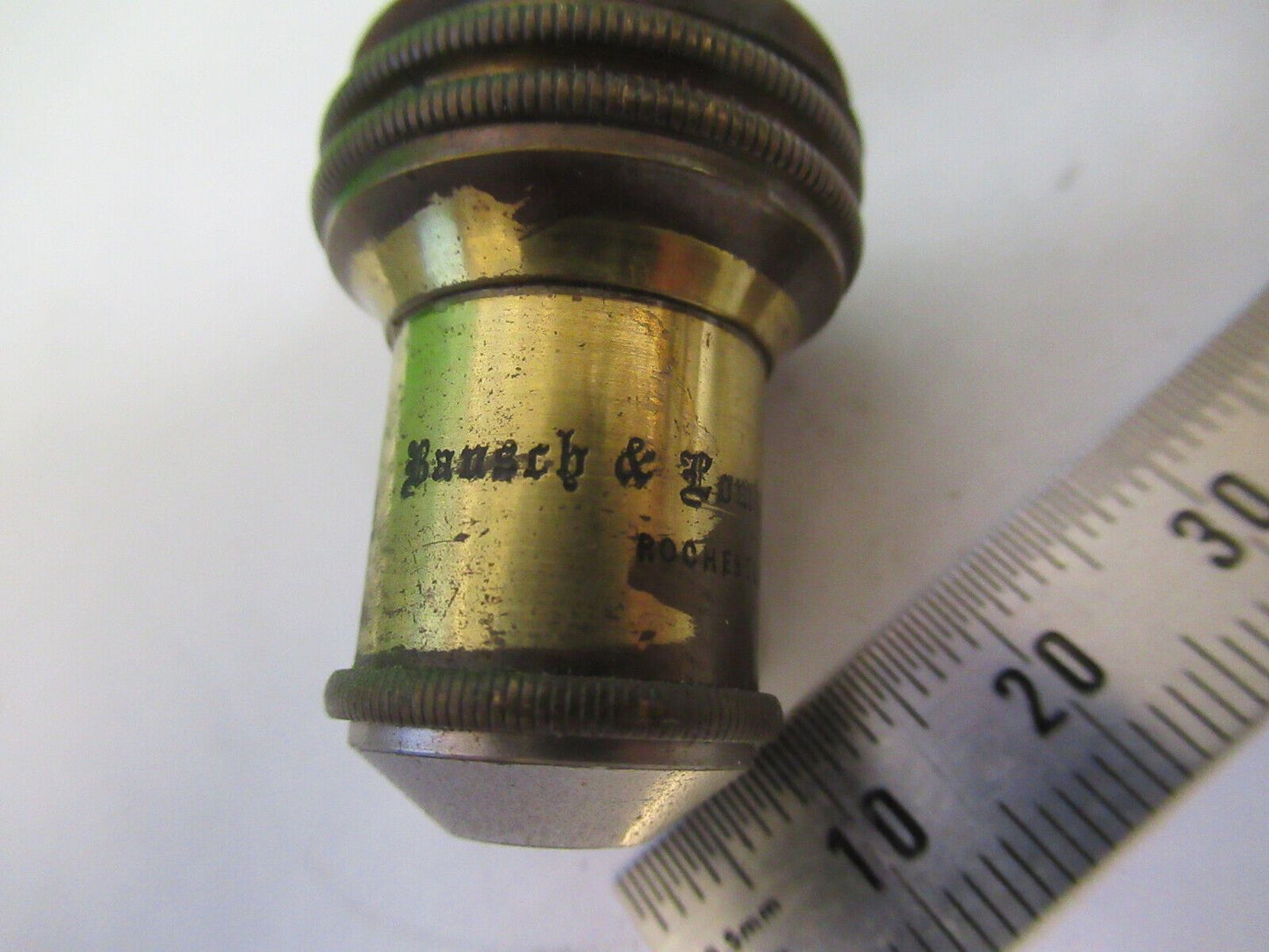 ANTIQUE BRASS BAUSCH LOMB OBJECTIVE 16mm MICROSCOPE PART AS PICTURED G5-A-54