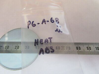 OPTICAL HEAT ABSORBING GLASS FILTER MICROSCOPE PART OPTICS AS PICTURED &P6-A-68