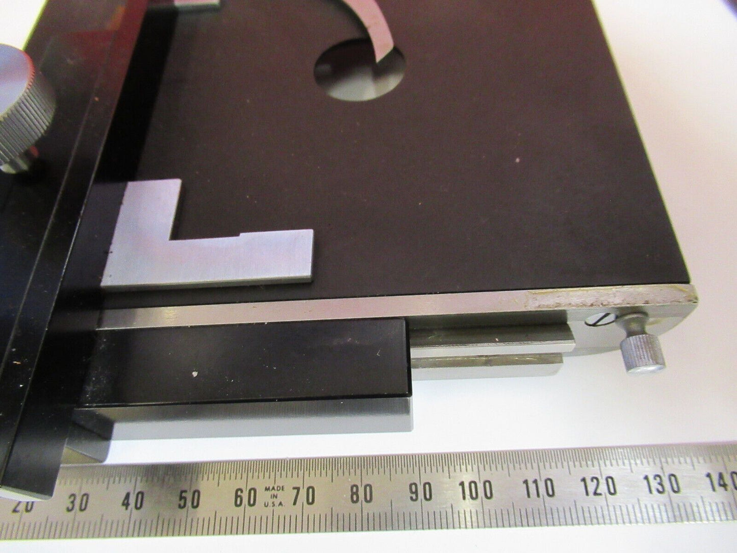 BAUSCH LOMB XY STAGE TABLE SPECIMEN MICROSCOPE PART AS PICTURED Y4-A-47