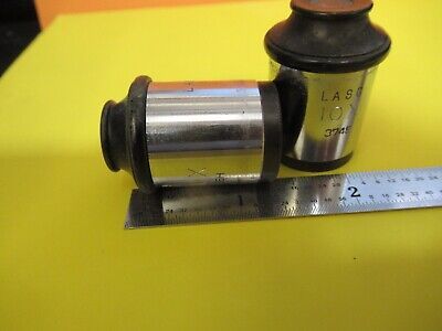 VINTAGE AO SPENCER OCULAR EYEPIECE PAIR 10X MICROSCOPE PART AS PICTURED FT-6-171