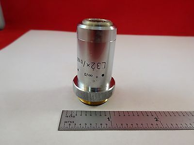 MICROSCOPE PART OBJECTIVE LEITZ WETZLAR GERMANY L32X OPTICS AS IS BIN#D8-A-04