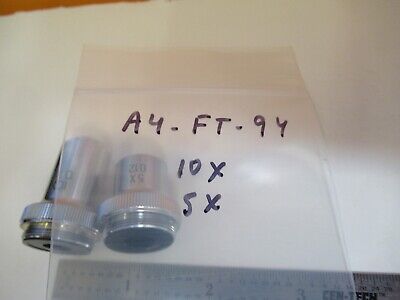 LOS 2 EA OBJEKTIV 10X 5X JAPAN OPTICS MIKROSKOP TEIL wie abgebildet &amp;A4-FT-94