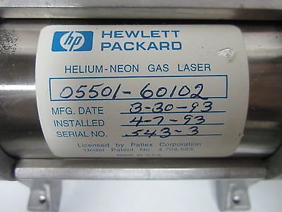 HP HEWLETT PACKARD HELIUM NEON PHYSICS PACKAGE ASSEMBLY LASER OPTICS BIN#L4-15