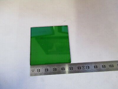 OPTICAL GLASS FILTER GREEN MICROSCOPE PART OPTICS AS PICTURED #93-A-31