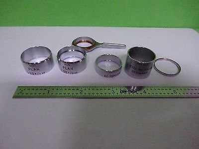 FOR PARTS MICROSCOPE OBJECTIVE JACKETS LEITZ WETZLAR PARTS AS IS  BIN#Y2-10