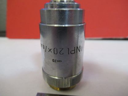 LEITZ WETZLAR OBJECTIVE 20X NPL INFINITY  MICROSCOPE PART as pictured B3-B-71