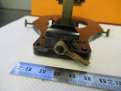 ANTIQUE CARL ZEISS BRASS STAGE HOLDER RARE MICROSCOPE PART AS PICTURED P9-A-84