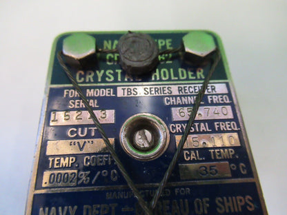 RCA NAVY CERAMIC ANTIQUE QUARTZ CRYSTAL FREQUENCY CONTROL AS PICTURED Z6-A-79