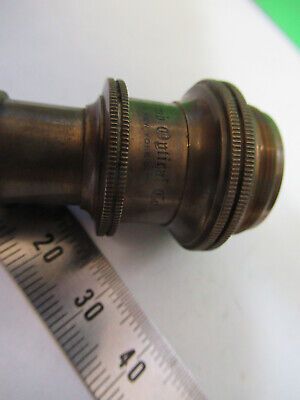 ANTIQUE BRASS BAUSCH LOMB OBJECTIVE MICROSCOPE PART OPTICS AS PICTURED &z9-a-108