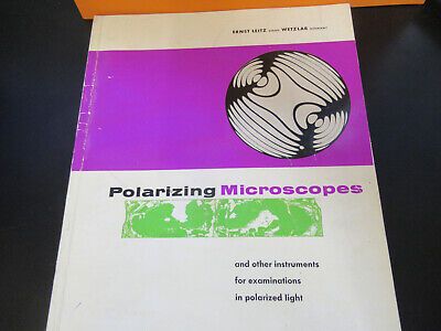 ORIGINAL BOOKLET LEITZ WETZLAR GERMANY POLARIZING MICROSCOPE PART AS PICTURED W3