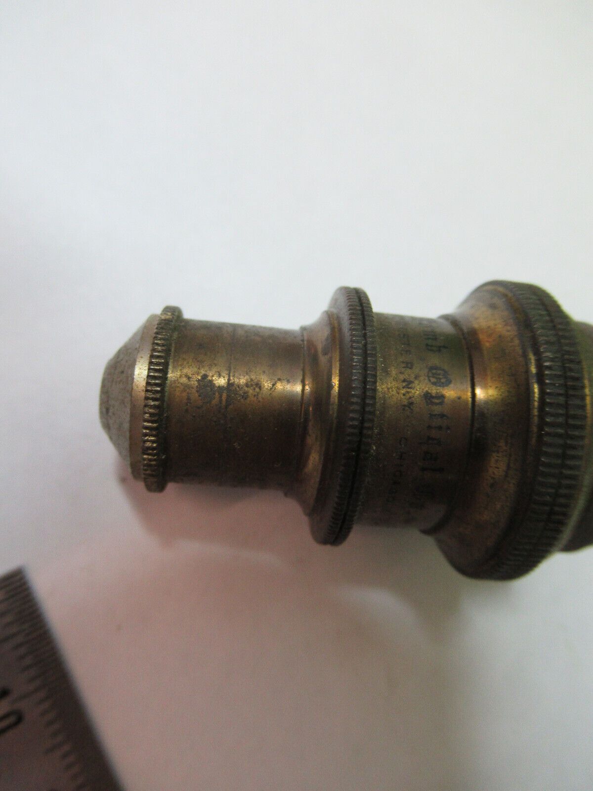 ANTIQUE BRASS BAUSCH LOMB 1/6 OBJECTIVE MICROSCOPE PART AS PICTURED &5-B-04