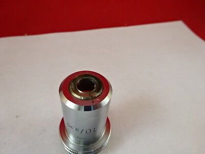 MICROSCOPE PART OBJECTIVE LEITZ WETZLAR GERMANY 10X OPTICS AS IS B#U1-B-10