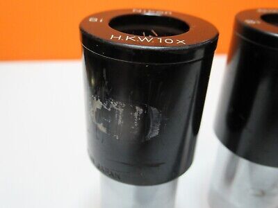 LOT 2 EA NIKON JAPAN HKW10X Bi EYEPIECE OPTICS MICROSCOPE AS PICTURED &FT-5-15