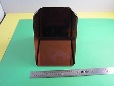 OPTICAL RARE & LARGE AMBER PRISM [small chips] LASER OPTICS BIN#A7-01