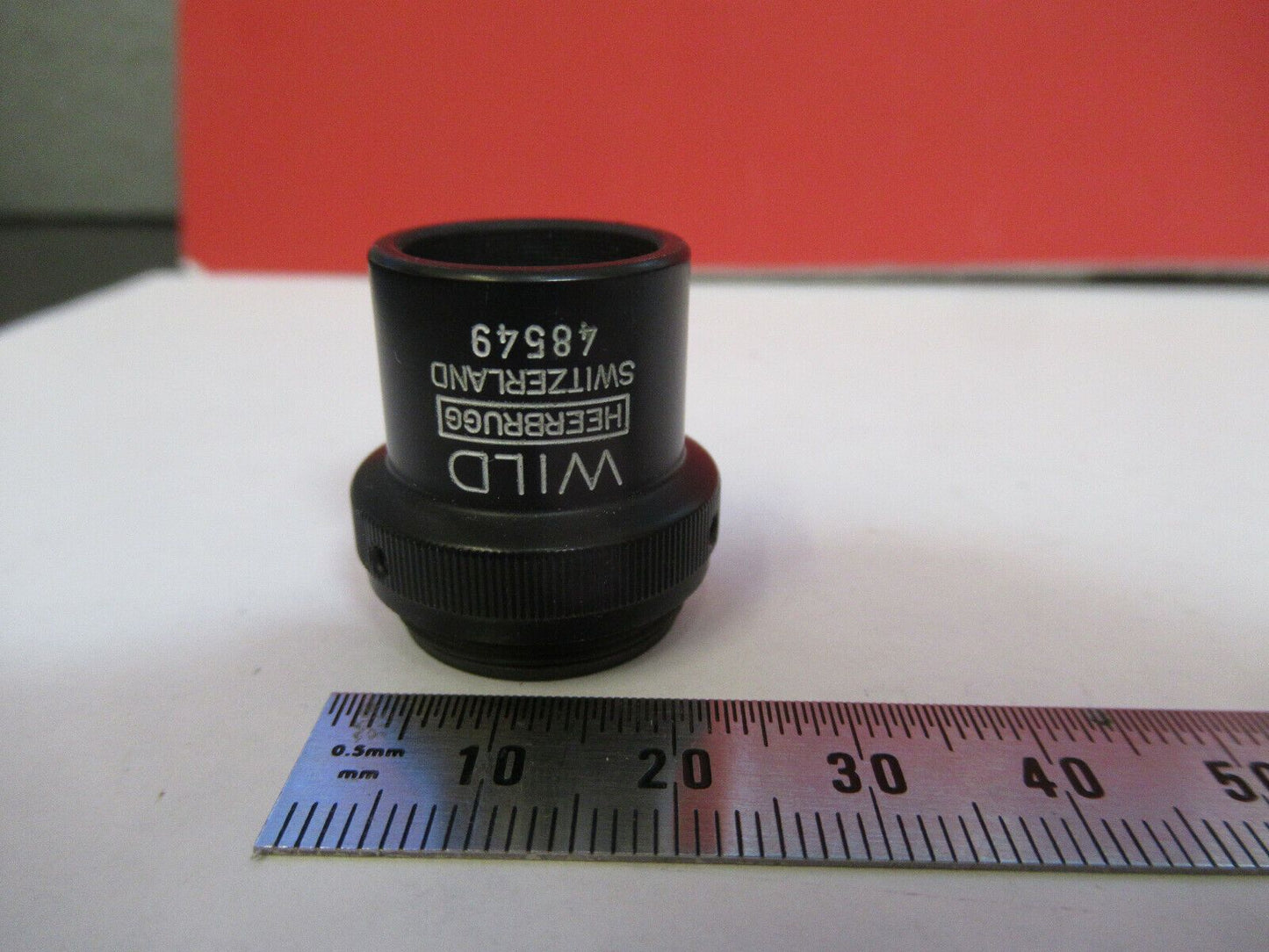 WILD HERRBRUGG 4X LENS OBJECTIVE OPTICS MICROSCOPE PART AS PICTURED #P8-A-42