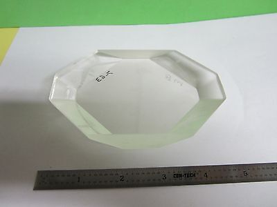 FOR PARTS optical truncated thick glass plate [HAS SPECK] AS IS  BIN#42-05