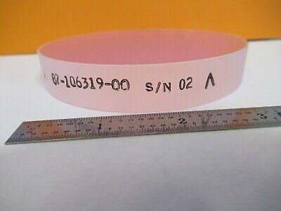 OPTICAL LARGE DICHROIC FUSED SILICA FLAT 4" OPTICS MIL SPEC AS PICTURED &8M-A-59