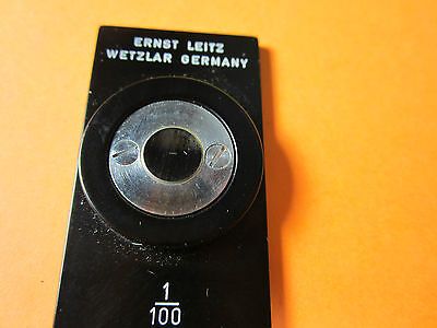 OPTICAL MICROSCOPE PART LEITZ WETZLAR GERMANY RETICLE TARGET OPTICS BIN#9-84