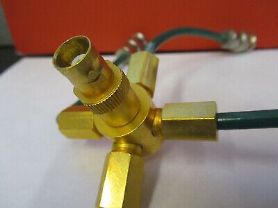 RF MICROWAVE HIGH END BNC CABLE FOUR WAY SPLITTER FREQUENCY AS PICTURED &8Z-A-41