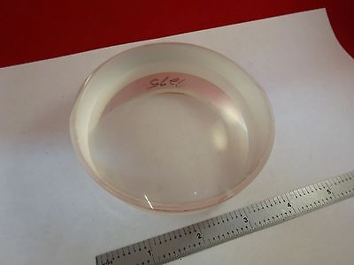 VERY LARGE CONVEX CONCAVE GLASS LENS (needs surface polishing) OPTICS &K7-A-99