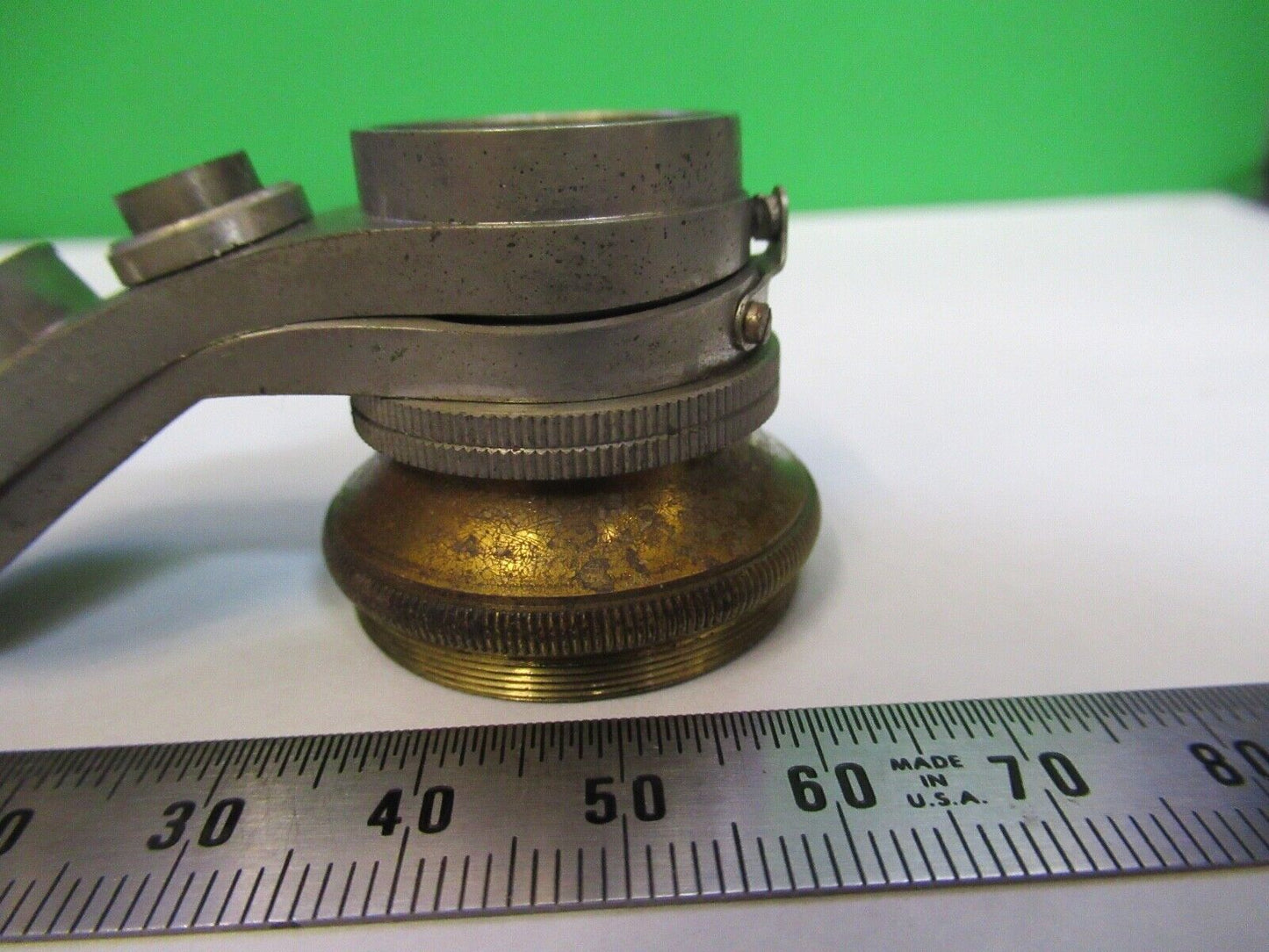 ANTIQUE BAUSCH LOMB NOSEPIECE DUAL MICROSCOPE PART AS PICTURED G5-A-45