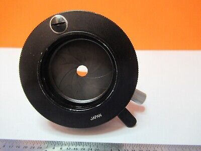 GENERIC JAPAN CONDENSER IRIS OPTICS MICROSCOPE PART AS PICTURED &5K-A-22