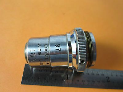 MICROSCOPE OBJECTIVE 10X DIVISIBLE BAUSCH LOMB OPTICS BIN#6V-34