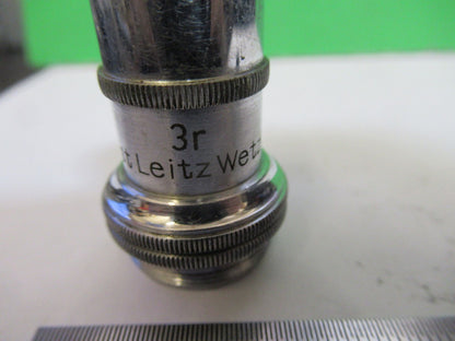 ANTIQUE ERNST LEITZ 3r OBJECTIVE OPTICS MICROSCOPE PART AS PICTURED #H3-A-69