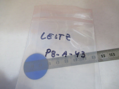 LEITZ WETZLAR GLASS BLUE FILTER OPTICS MICROSCOPE PART AS PICTURED #P8-A-43