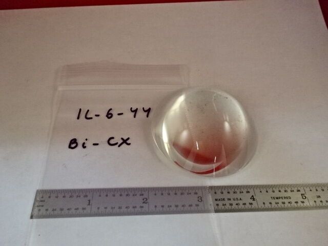 OPTICAL BI CONVEX LENS THICK GLASS LASER OPTICS AS IS #IL6-44