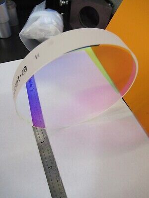 OPTICAL LARGE DICHROIC FUSED SILICA FLAT 4" OPTICS MIL SPEC AS PICTURED &8M-A-59