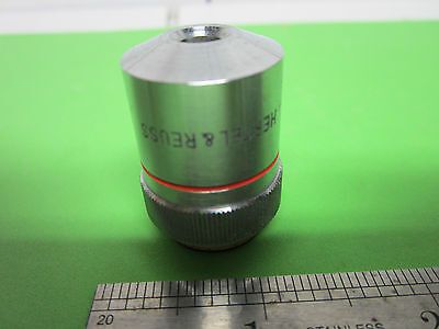 MICROSCOPE PART GERMANY OPTICS OBJECTIVE  HERTEL REUSS 4X BIN#3C-57