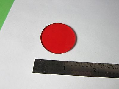 OPTICAL MICROSCOPE FILTER RED OPTICS AS IS  BIN#32-78-5