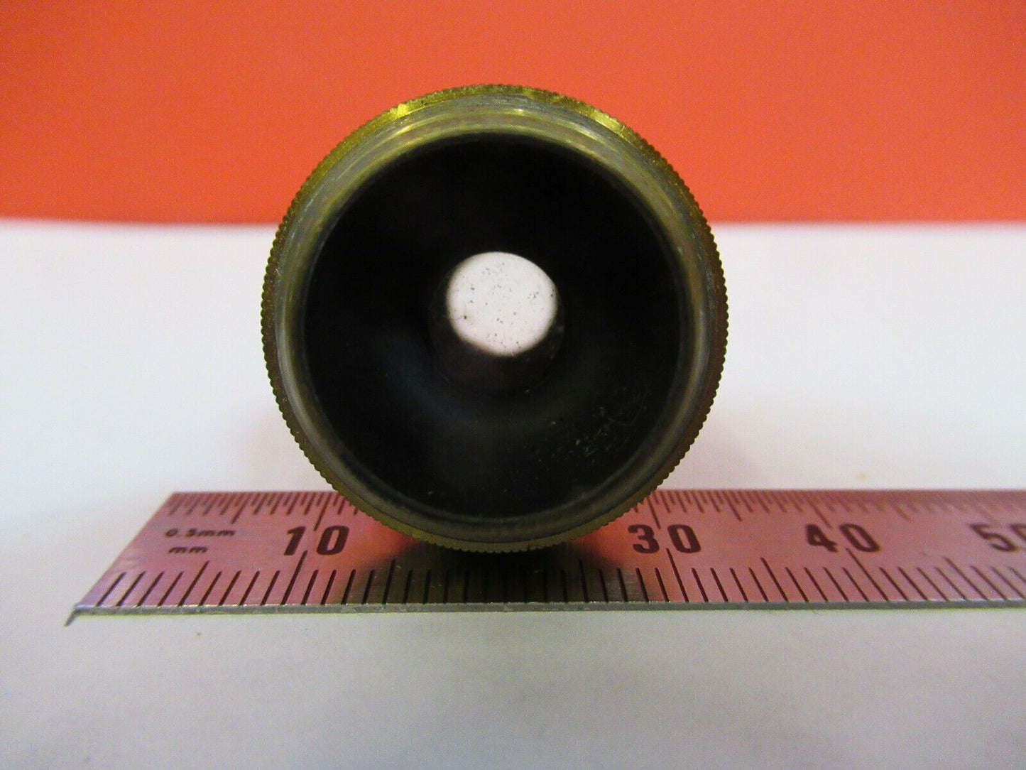 SPENCER ANTIQUE BRASS OPTICS 10X OBJECTIVE MICROSCOPE PART AS PICTURED &Q3-B-09