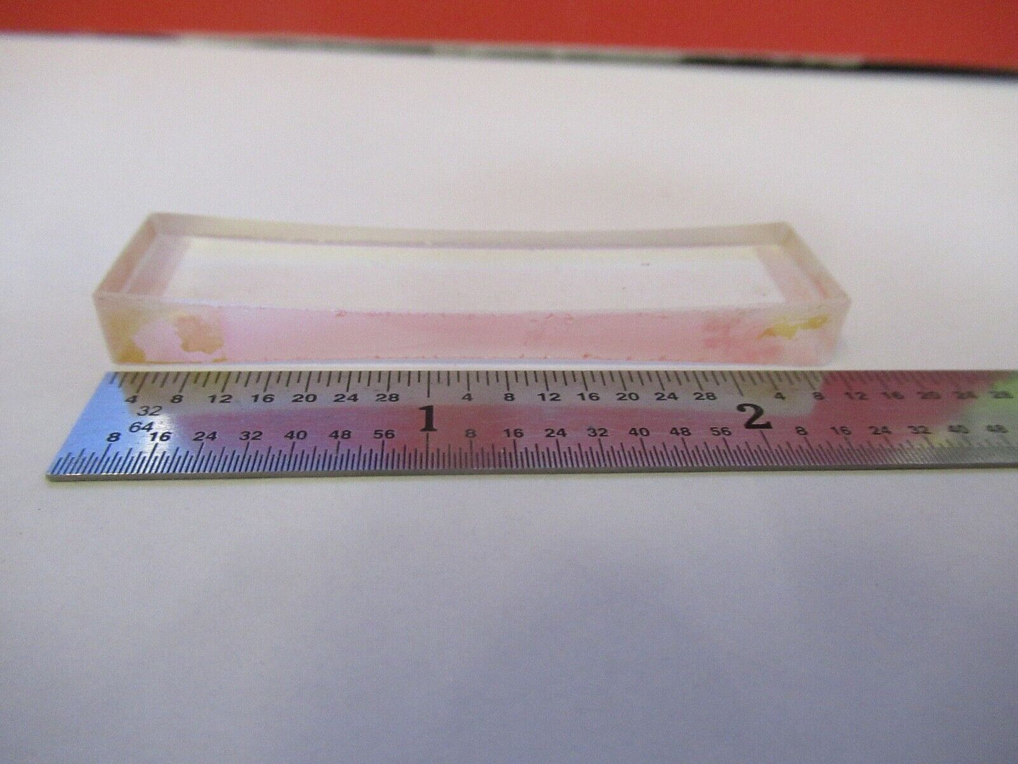 OPTICAL GLASS RECTANGULAR LENS BI CC CONCAVE OPTICS AS PICTURED &3-FT-X47