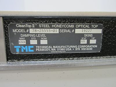 OPTICAL TABLE TMC MAXIMUM DAMPING LEVEL HEAVY STEEL HONEYCOMB #TA-2